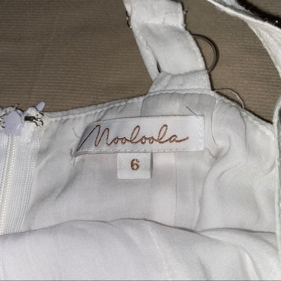 Mooloola Wrap tie dress size 6 white XS ruffle - Picture 3 of 4